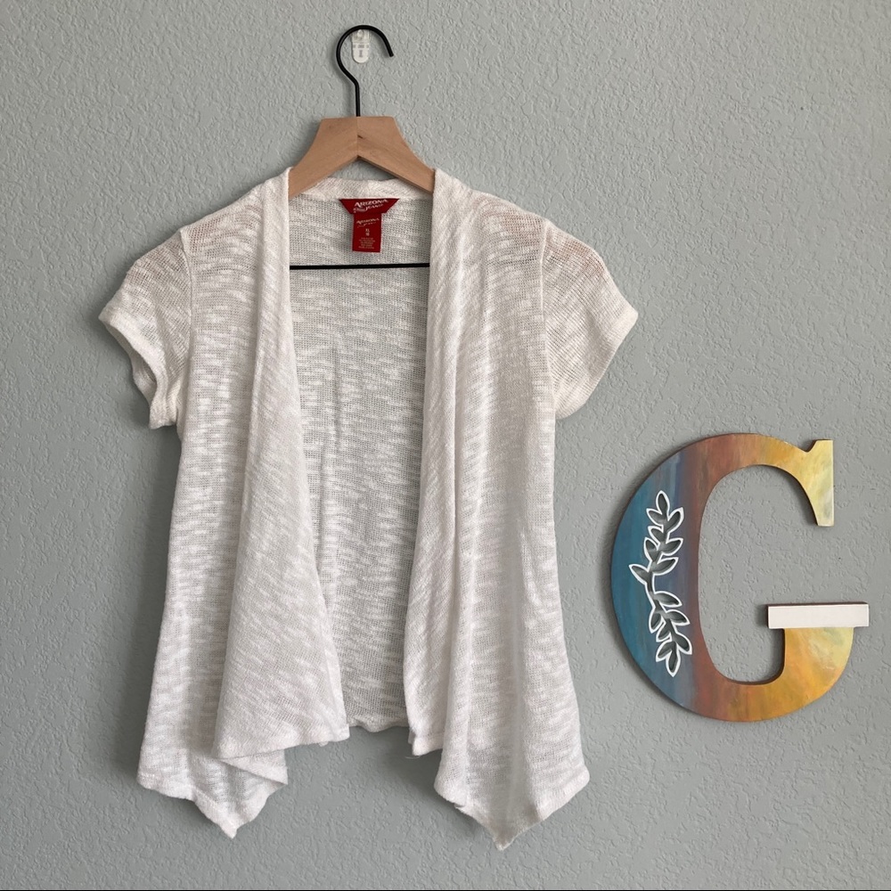 Arizona Jean Co. White Short Sleeve Cardigan